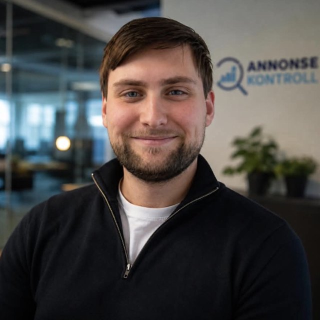 Erik, kundekontakt hos Annonsekontroll